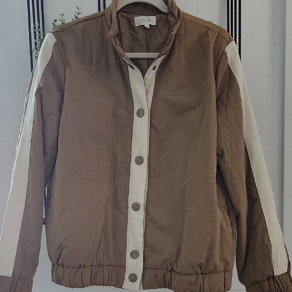 Bohme Brown and Cream Bomber Jacket